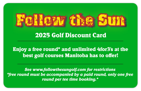 (1) Follow The Sun Golf Discount Card